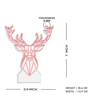 Poly-Art Deer Head Design Night Lamp